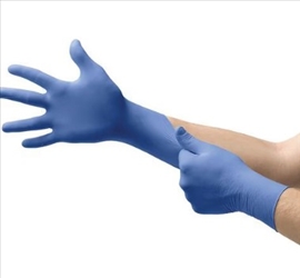 GUANTI NITRILE S/PV BLU TG.M CF100